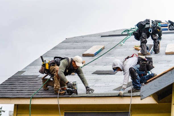 Professional Emergency Roof Repair technician working in East Troy, WI